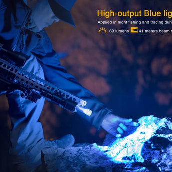 Fenix TK25RB Tri-Color Tactical Flashlight - CREE XP-G2 S3 LED - CREE XP-E2 Red and Blue LEDs - 1000 Lumens - Uses 1 x 18650 or 2 x CR123A