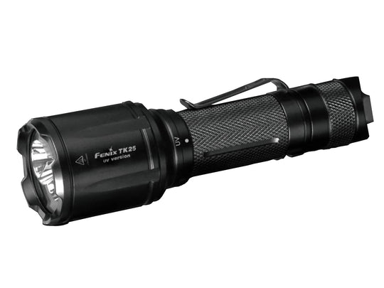 Fenix TK25 UV Tactical LED Flashlight - CREE XP-G2 - 1000 Lumens - 365nm UV - Uses 1 x 18650 or 2 x CR123A