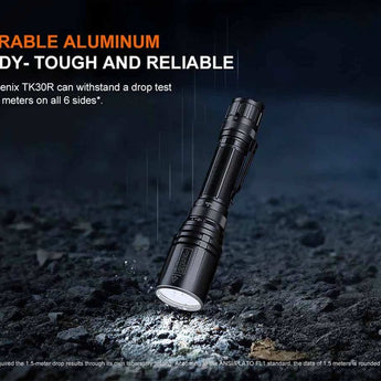 Fenix TK30R USB-C Rechargeable White Laser Flashlight - 500 Lumens - Includes 1 x 21700