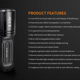 Fenix TK35 2018 Edition Rechargeable LED Flashlight - CREE XHP35 HI - 1300 Lumens - Neutral White - Uses 2 x 18650