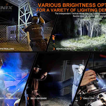 Fenix TK35UE-V2 LED Flashlight - 5000 Lumens - 3 x Luminus SST40 - Uses 2 x 18650 or 4 x CR123A