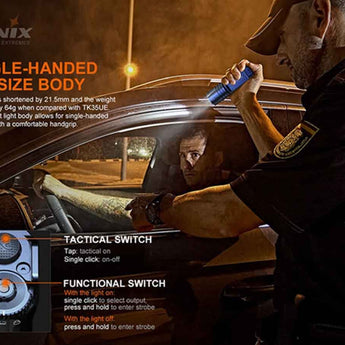 Fenix TK35UE-V2 LED Flashlight - 5000 Lumens - 3 x Luminus SST40 - Uses 2 x 18650 or 4 x CR123A