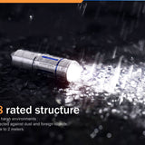 Fenix UC02SS USB Rechargeable Stainless Steel Keylight - CREE XP-G2 S2 LED - 130 Lumens - Includes 1 x 10180 - Blue