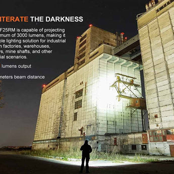 Fenix WF25RM Multi-Functional Cradle Charging Duty LED Flashlight - 3000 Lumens - Luminus SST70 - 365nm UV - Includes 1 x ARB-L21-5000U