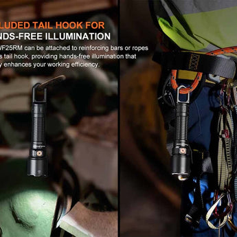 Fenix WF25RM Multi-Functional Cradle Charging Duty LED Flashlight - 3000 Lumens - Luminus SST70 - 365nm UV - Includes 1 x ARB-L21-5000U