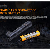 Fenix WF30RE Rechargeable Intrinsically Safe LED Flashlight - 280 Lumens - Includes 1 x 18650