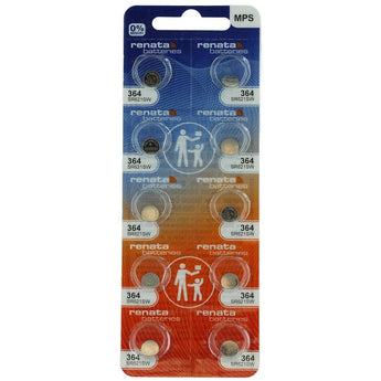 Renata 364 MPS 19mAh 1.55V Silver Oxide Coin Cell Battery - 1 Piece Tear Strip, Sold Individually
