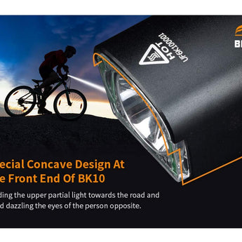 Fitorch BK10 USB-C Rechargeable LED Bike Light - 1300 Lumens - Uses Built-in 4500mAh Li-ion Battery Pack
