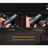 Fitorch BK10 USB-C Rechargeable LED Bike Light - 1300 Lumens - Uses Built-in 4500mAh Li-ion Battery Pack