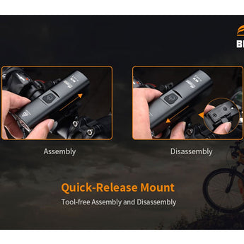 Fitorch BK10 USB-C Rechargeable LED Bike Light - 1300 Lumens - Uses Built-in 4500mAh Li-ion Battery Pack