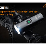 Fitorch BK10 USB-C Rechargeable LED Bike Light - 1300 Lumens - Uses Built-in 4500mAh Li-ion Battery Pack