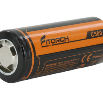 Fitorch C500 26650 5000mAh 3.7V Lithium Ion (Li-ion) Flat Top Battery