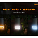 Fitorch CP100 USB-C Rechargeable Telescopic LED Lantern - 650 Lumens - Uses Built-in 8000mAh Li-ion Battery Pack - White