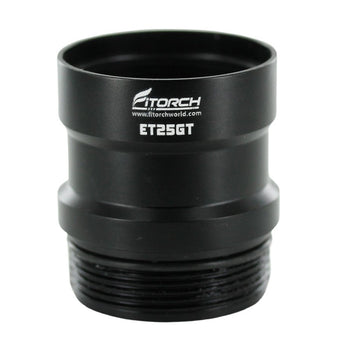 BUNDLE: Fitorch P25GT LED Flashlight - 4 x CREE XP-G3 -3000 Lumens - Includes 1 x 26350 and 1 x ET25GT Extender Tube