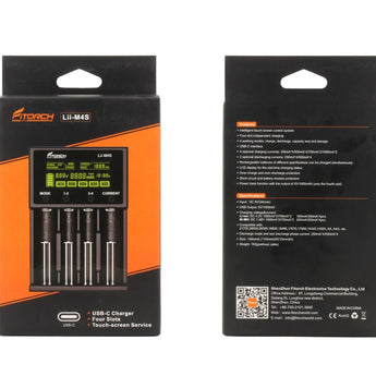 Fitorch Lii-M4S 4-Channel Smart Battery Charger for Li-ion, Ni-Cd, & NiMH Batteries