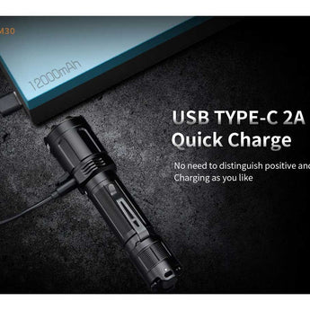 Fitorch M30 USB-C Rechargeable LED Flashlight - 3300 Lumens - Includes 1 x 18650