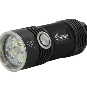 Fitorch P25 Little Fatty LED Flashlight - 4 x CREE XP-G3 - 3000 Lumens - Uses 1 x 26350 (included) - Black