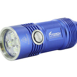 Blue Fitorch P25 Little Fatty LED Flashlight - Front Angled View