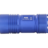 Blue Fitorch P25 Little Fatty LED Flashlight - Horizontal Side View