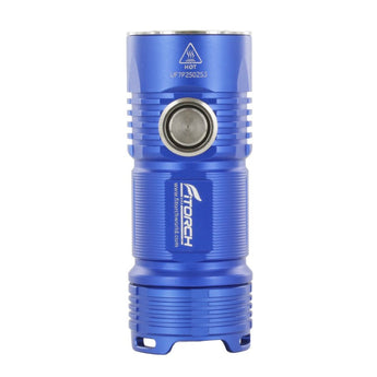 Blue Fitorch P25 LED Flashlight - Vertical Front View