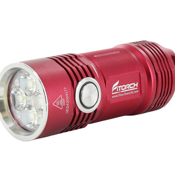 Red Fitorch P25 Little Fatty LED Flashlight - Front Angled View