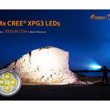 Fitorch P25 Little Fatty LED Flashlight - 4 x CREE XP-G3 - 3000 Lumens - Uses 1 x 26350 (included) - Black