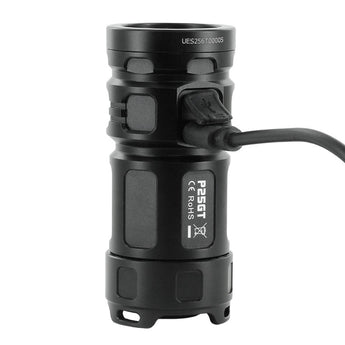 BUNDLE: Fitorch P25GT LED Flashlight - 4 x CREE XP-G3 -3000 Lumens - Includes 1 x 26350 and 1 x ET25GT Extender Tube