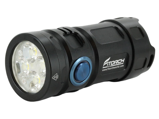 Fitorch P25GT LED Flashlight - Angled View of Lense