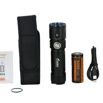 Fitorch P26RGT USB-C Rechargeable LED Flashlight - 5000 Lumens - CREE XHP 70.3 - Includes 1 x 26650