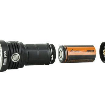 Fitorch P50 Little Monster USB-C Rechargeable LED Searchlight - 10000 Lumens - Includes 1 x 32650 - Black or White