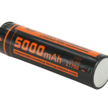 Fitorch UC270R 21700 5000mAh 3.7V High-Drain Lithium Ion (Li-ion) Flat Top Battery with Built-in USB-C Charging Port