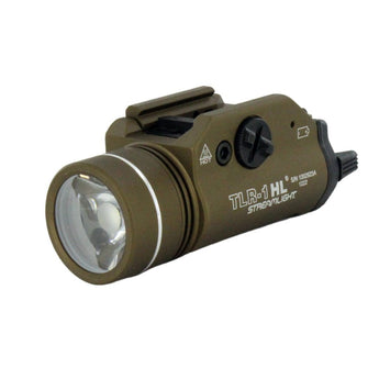 Streamlight TLR-1 HL Weapon Light - with optional Long Gun Kit or Earless Version - Black, Flat Dark Earth, or Flat Dark Earth Brown