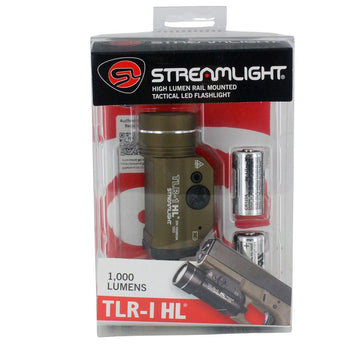 Streamlight TLR-1 HL Weapon Light - with optional Long Gun Kit or Earless Version - Black, Flat Dark Earth, or Flat Dark Earth Brown