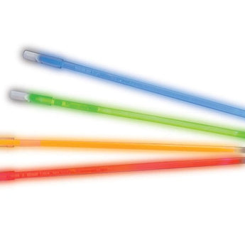 Cyalume 7.5-inch ChemLight FlexBands Flexible Band Light Sticks - Case of 36 - 12 Foil Packs of 3 - Light Red, Orange, Green, or Blue