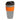 Ultimate Survival Technologies FlexWare Travel Mug - Heat-Resistant Silicone - Collapsible, Lidded Camping Cup - Orange and Gray (20-02733)