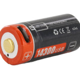 Folomov 14300 520mAh 3.7V Lithium Ion (Li-ion) Button Top Battery with Micro-USB Charging Port