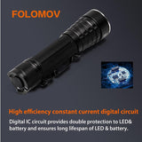 Folomov 18650M LED Flashlight - CREE XP-P - 1020 Lumens - Includes 1 x 18650