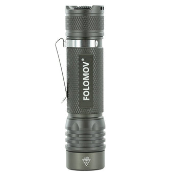 Folomov 18650S LED Flashlight - Nichia 219D - 900 Lumens - Includes 1 x 3.7V 2600mAh 18650 - Black