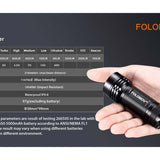 Folomov 26650S LED Flashlight - 5 x CREE XP-G2 - 2000 Lumens - Includes 1 x 3.7V 5000mAh 26650