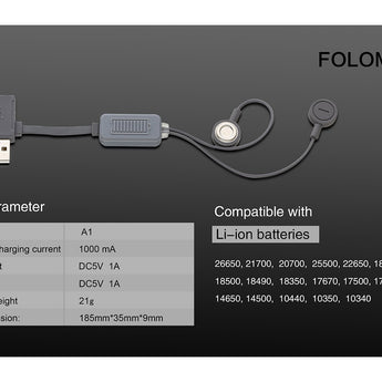 Folomov A1 USB Charging Cable with Powerbank Function