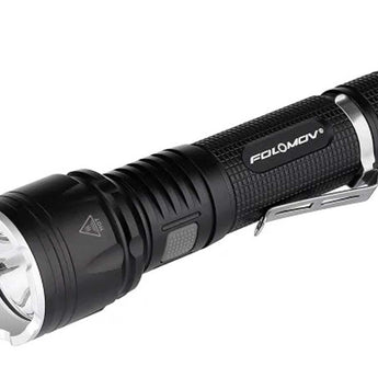 Folomov B4M LED Flashlight - CREE XP-L - 1200 Lumens - Includes 1 x 3.7V 2600mAh 18650