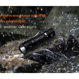 Folomov D4 LED Flashlight - CREE XP-L - 1080 Lumens - Includes 1 x 3.7V 2600mAh 18650