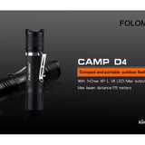 Folomov D4 LED Flashlight - CREE XP-L - 1080 Lumens - Includes 1 x 3.7V 2600mAh 18650