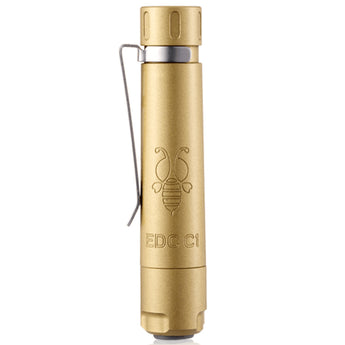 Folomov EDC-C1 LED Flashlight - Nichia E21A - 335 Lumens - Includes 1 x 3.7V 10440 - Available in Brass