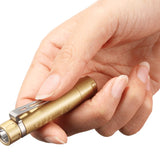 Folomov EDC-C1 LED Flashlight - Nichia E21A - 335 Lumens - Includes 1 x 3.7V 10440 - Available in Brass