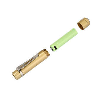 Folomov EDC-C1 Flashlight - Nichia E21A LED - 400 Lumens - Includes USB-Rechargeable Li-Ion Battery - Brass or Aluminum