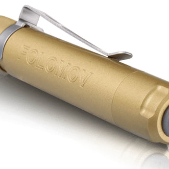 Folomov EDC-C1 LED Flashlight - Nichia E21A - 335 Lumens - Includes 1 x 3.7V 10440 - Available in Brass