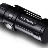 Folomov EDC-C2 LED Flashlight - Nichia E21A - 400 Lumens - Includes 1 x 3.7V 14300