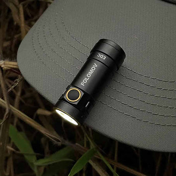 Folomov EDC-C2 LED Flashlight - CREE XT-E - 525 Lumens - Includes 1 x 3.7V 14300