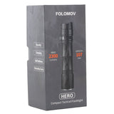 Folomov Hero LED Flashlight - CREE XHP50.2 - 2300 Lumens - Includes 1 x 18650